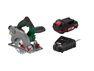 Cordless manual circular saw + Battery /2 Ah + Battery charger /2