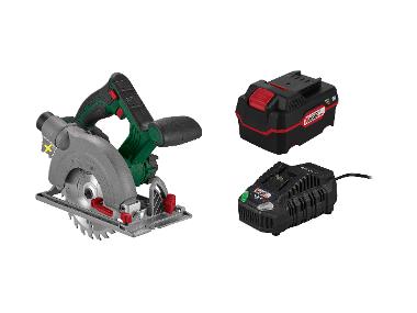 Cordless manual circular saw + Accumulator /4 Ah + Accumulator charger /4