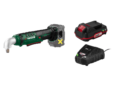 Cordless angle impact wrench + Battery /2 Ah + Battery charger /2