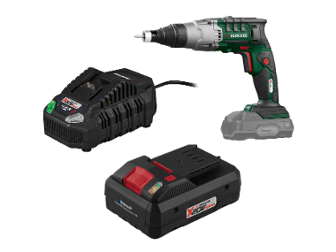 Cordless drywall screwdriver + Smart battery /4 Ah + Battery charger /4