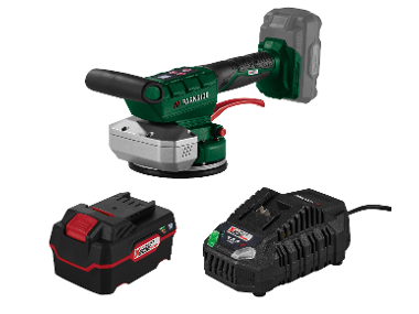 Battery-powered vibrating vacuum cleaner for paving + Accumulator /4 Ah + Accumulator charger /4