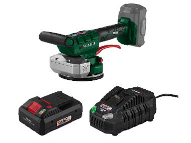 Battery-powered vibrating vacuum cleaner for paving + Smart battery /4 Ah + Battery charger /4