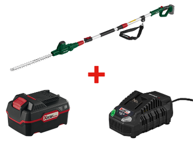 Telescopic hedge trimmer + Battery + Charger