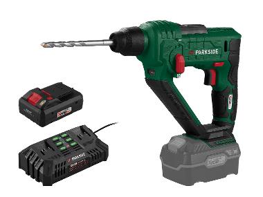 Hammer drill starter set with double charger