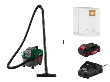 All-purpose vacuum cleaner with battery and charger + vacuum cleaner bags