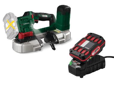 Cordless bandsaw + Accumulator 2 Ah + Charger 2