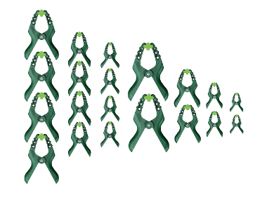 A set of clamping vices