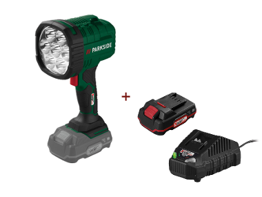 Hand lamp with battery and charger