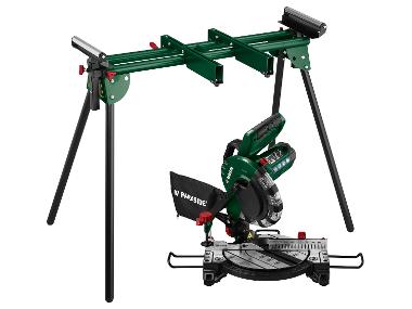 Universal machine base with crosscut and miter saw