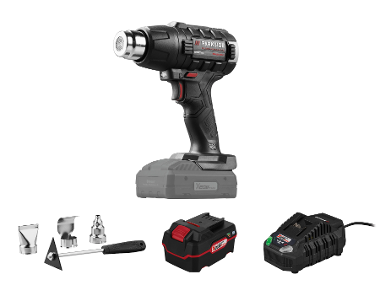Cordless hot air gun with battery and charger