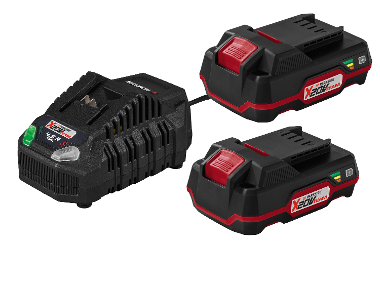 Set of 2 lithium-ion batteries