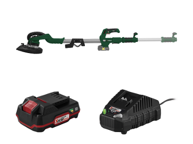 Aku nástěnná a stropní bruska PWDSA 20-Li A1, 2 Ah