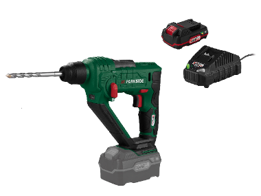 Demolition hammer with battery and charger