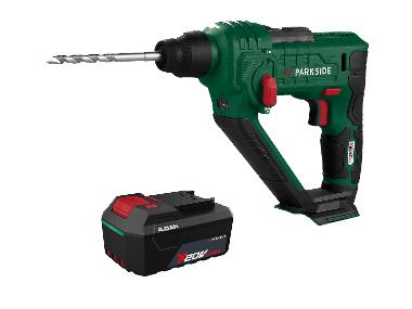 Zestaw Akumulatorowa młotowiertarka udarowa, 20 V z akumulatorem litowo-jonowym, 4 Ah