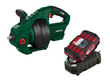 Zestaw Akumulatorowe urządzenie do czyszczenia rur, 20 V z akumulatorem litowo-jonowym, 2 Ah i ładowarką, 2,4 Ah