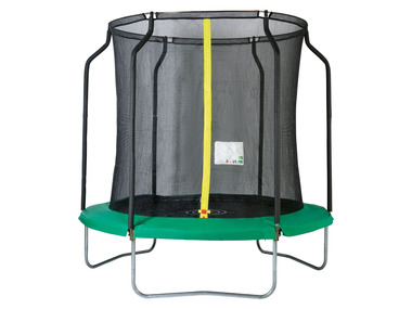 Garden trampoline with a safety net